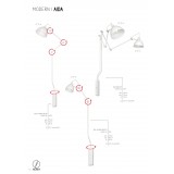 ALDEX 814C1 | Aida-Bibi Aldex rameno stenové svietidlo otočné prvky 1x E27 biela