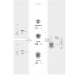 AZZARDO 2118 | Sirius-AZ Azzardo visiace svietidlo 12x G9 mosadz