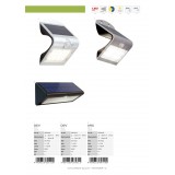 BRILLIANT G96320/58 | Dev Brilliant stenové svietidlo pohybový senzor slnečné kolektorové / solárne 1x LED 400lm 4000K IP65 strieborný