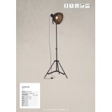BRILLIANT 23759/06 | Jesper Brilliant stojaté svietidlo 166,5cm nožný vypínač otočné prvky 1x E27 čierna