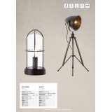 BRILLIANT 93686/06 | Storm Brilliant stolové svietidlo 25cm prepínač na vedení 1x E14 čierna