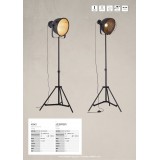 BRILLIANT 23759/06 | Jesper Brilliant stojaté svietidlo 166,5cm nožný vypínač otočné prvky 1x E27 čierna