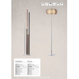 BRILLIANT 61158/53 | Relax-BRI Brilliant stojaté svietidlo 162cm nožný vypínač 2x E27 chróm, bronzová, biela