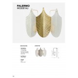 COSMOLIGHT W03087AU | Palermo-COS Cosmolight stenové svietidlo 3x E14 zlatý, priesvitná
