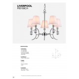 COSMOLIGHT P05100CH-WH | Liverpool-COS Cosmolight luster svietidlo 5x E14 chróm, priesvitné, biela