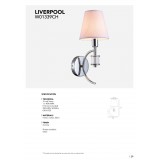 COSMOLIGHT W01339CH-WH | Liverpool-COS Cosmolight rameno stenové svietidlo 1x E14 chróm, priesvitné, biela