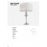 COSMOLIGHT T01413CH-WH | Abu-Dhabi-1 Cosmolight stolové svietidlo 40cm prepínač na vedení 1x E27 chróm, biela