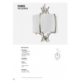 COSMOLIGHT P01039NI-WH | Faro-COS Cosmolight visiace svietidlo nastaviteľná výška 1x E14 nikel, biela