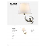 COSMOLIGHT W01827NI-WH | Atlanta-COS Cosmolight rameno stenové svietidlo 1x E14 nikel, biela