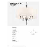 COSMOLIGHT P05922NI-WH | Washington-COS Cosmolight luster svietidlo 5x E14 nikel, biela