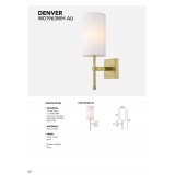 COSMOLIGHT W01963BR-WH | Denver-COS Cosmolight rameno stenové svietidlo 1x E14 mosadz, biela
