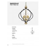COSMOLIGHT P05179BK | Nashville-COS Cosmolight luster svietidlo 5x E14 čierna, zlatý