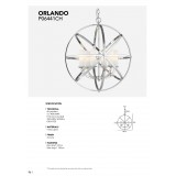 COSMOLIGHT P06441CH | Orlando-COS Cosmolight luster svietidlo guľa 6x E14 chróm, morené