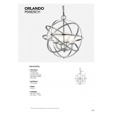 COSMOLIGHT P04820CH | Orlando-COS Cosmolight luster svietidlo guľa 4x E14 chróm, morené