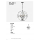 COSMOLIGHT P05735CH | Orlando-COS Cosmolight luster svietidlo guľa 5x E14 chróm, krištáľ