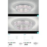 EGLO 39404 | Principe Eglo stropné svietidlo kruhový regulovateľná intenzita svetla 14x LED 5320lm 3000K strieborný, priesvitná
