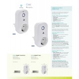 EGLO 97476 | Eglo riadiaca jednotka Plug múdre osvetlenie prepínač zásuvkové zospodu, Bluetooth biela