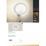 EGLO 96274 | Emollio Eglo stenové svietidlo kruhový 1x LED 1000lm 3000K IP44 biela