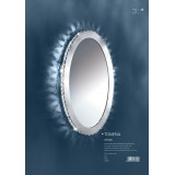 EGLO 93948 | Toneria Eglo stenové svietidlo oválny 1x LED 3600lm 4000K chróm, priesvitná, zrkalový