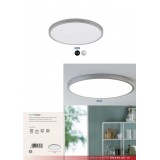 EGLO 97276 | Fueva-1 Eglo stenové, stropné LED panel kruhový regulovateľná intenzita svetla 1x LED 2900lm 4000K strieborný, biela