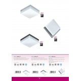 EGLO 94871 | Sonella Eglo stenové, stropné svietidlo tehla 1x LED 820lm 3000K IP44 biela