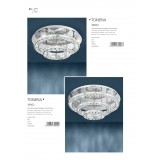 EGLO 39003 | Toneria Eglo stropné svietidlo kruhový regulovateľná intenzita svetla 1x LED 3600lm 4000K chróm, priesvitná