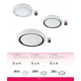 EGLO 900335 | Capasso Eglo stenové, stropné svietidlo kruhový 1x LED 2200lm 3000K biela, čierna, opál