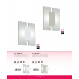 EGLO 96043 | Metrass-2 Eglo stenové, stropné svietidlo 2x LED 960lm 3000K matný nikel, saténový