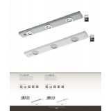 EGLO 93706 | Kob-LED Eglo osvetlenie pultu svietidlo prepínač 3x LED 780lm 3000K biela