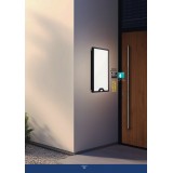 EGLO 99521 | Casazza Eglo stenové, stropné svietidlo obdĺžnik pohybový senzor 1x LED 1900lm 3000K IP44 čierna, biela