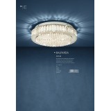 EGLO 39746 | Balparda Eglo stropné svietidlo regulovateľná intenzita svetla 1x LED 3500lm 4000K chróm, krištáľ, priesvitné