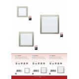 EGLO 99169 | Fueva-5 Eglo zabudovateľné LED panel štvorec 216x216mm 1x LED 1800lm 3000K saténový nike, biela