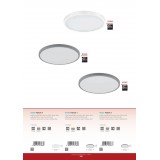 EGLO 97267 | Fueva-1 Eglo stenové, stropné LED panel kruhový 1x LED 2500lm 4000K strieborný, biela