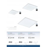 EGLO 98903 | Turcona Eglo stropné LED panel - edgelight štvorec 1x LED 4200lm 4000K biela, saténový