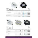 EGLO 98238 | Salabate Eglo zabudovateľné svietidlo kruhový regulovateľná intenzita svetla Ø88mm 1x LED 380lm 3000K IP44/20 biela, priesvitná