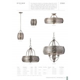 ELSTEAD FE-ZARA-SF | Zara-EL Elstead stropné svietidlo 3x E27 priesvitné striebro, brúsený nikel, morené