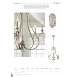 ELSTEAD FE-DEWITT1 | Dewitt Elstead stenové svietidlo 1x E14 starožitná strieborná, priesvitné