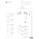 FANEUROPE I-HABITAT-PL1 BCO | Habitat Faneurope stenové, visiace svietidlo Luce Ambiente Design vedenie je možné zkrátiť 1x E27 matný biely