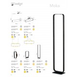 FANEUROPE LED-MOKA-S9 | Moka-Caffe Faneurope visiace svietidlo Luce Ambiente Design regulovateľná intenzita svetla 9x LED 3150lm 4000K mokka