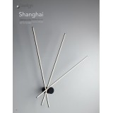 FANEUROPE LED-SHANGHAI-PL3 NERO | Shanghai-FE Faneurope stenové, stropné svietidlo Luce Ambiente Design 1x LED 1790lm 4000K čierna, opál