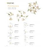 FANEUROPE I-PRIMAVERA/PL2 | Primavera Faneurope stenové, stropné svietidlo Luce Ambiente Design ručne maľované 2x E14 antická biela, zlatý, zelená