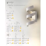 FANEUROPE LED-HELIX-PT10 BCO | Helix-FE Faneurope stojaté svietidlo Luce Ambiente Design 152cm prepínač 1x LED 2400lm 4000K biela, strieborný