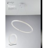 FANEUROPE LED-BRYANT-L | Bryant-FE Faneurope stolové svietidlo Luce Ambiente Design 26cm prepínač 1x LED 1280lm 4000K biela, krištáľ
