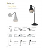 FANEUROPE I-LOGIKO-C NER | Logiko Faneurope štipcové svietidlo Luce Ambiente Design flexibilné 1x E14 chróm, čierna, biela