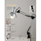 FANEUROPE LDT033ARC-BIANCO | Architetto Faneurope stolové, zverákové svietidlo Luce Ambiente Design 60cm prepínač otočné prvky 1x E27 biela, čierna