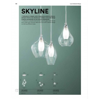 FANEUROPE I-SKYLINE/S3 | Skyline-FE Faneurope visiace svietidlo Luce Ambiente Design 3x G9 chróm, opál, priesvitné