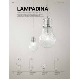 FANEUROPE I-LAMPD/LUME | Lampadina Faneurope stolové svietidlo Luce Ambiente Design 28cm prepínač 1x E14 chróm, priesvitné