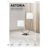 FANEUROPE I-ASTORIA-L1 | Astoria-FE Faneurope stolové svietidlo Luce Ambiente Design 40,5cm prepínač 1x E27 chróm, biela