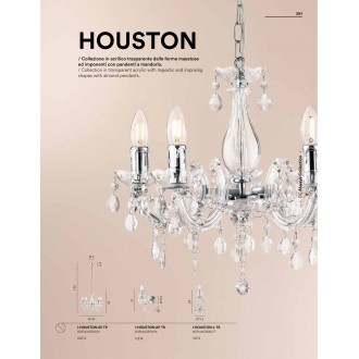 FANEUROPE I-HOUSTON-AP TR | Houston-FE Faneurope rameno stenové svietidlo Luce Ambiente Design 1x E14 chróm, priesvitná