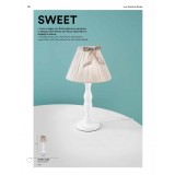 FANEUROPE I-SWEET-LUME | Sweet-FE Faneurope stolové svietidlo Luce Ambiente Design 41cm prepínač 1x E14 biela, hnedá, vzorka